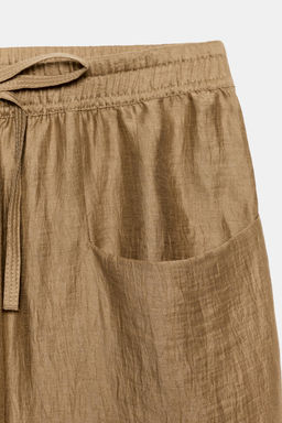 PANTAL?N MEZCLA LINO ZW COLLECTION / Camel medio - Zara фото 9