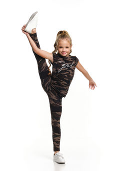 Футболка для девочки	 UD 4574 хаки - Mini maxi фото 5