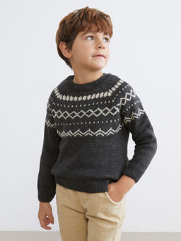 Bisiklet Yaka Erkek ?ocuk Triko Kazak