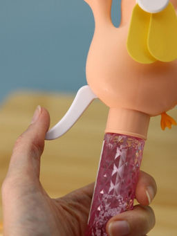 Портативный механический ручной вентилятор Funny goose, pink