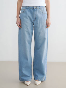 Джинсы женские baggy fit с высокой талией