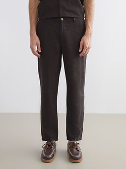 Standart Kal?p %100 Keten Erkek Pantolon
