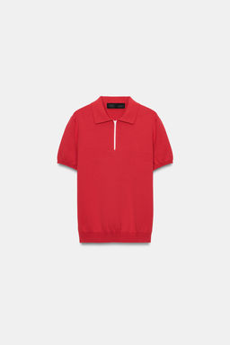 POLO PUNTO CREMALLERA / Rojo