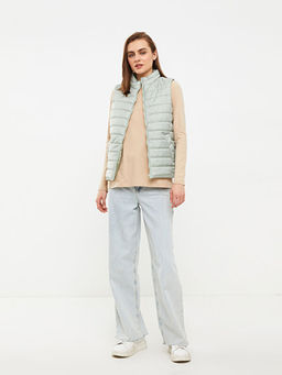 Kad?n Dik Yaka D?z Yelek