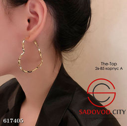 Серьги большие сердечки