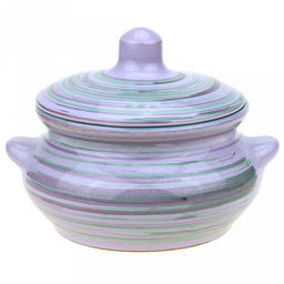 Горшок для жаркого керамический "Лакомка" 0,5л, д13см "Лаванда", h9,5см (Россия)