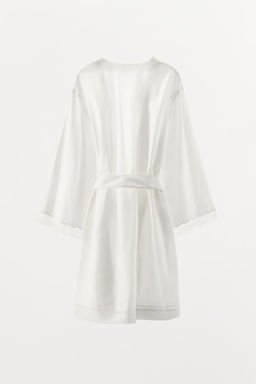 LACE LADDER STITCH DRESSING GOWN - Zara фото 7