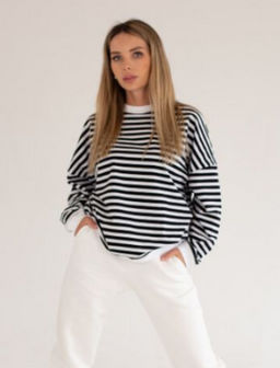 220 Свитшот полоска с белым, тельняшка - Knitka wear фото 12