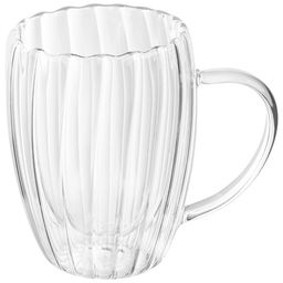 Кружка Aroma Riviera из рельефного стекла, 350 мл, с двойными стенками арт.108124 /MALLONY/  фото 2