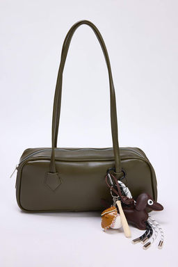 Haki Charm Detayl? Kad?n Orta Boy Mini Bowling Omuz Canta TAKSS25OC00021