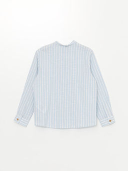 Hakim Yaka Keten Kar???ml? Erkek ?ocuk G?mlek