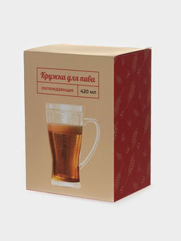 Кружка для пива охлаждающая, 420 мл, пластик, прозрачная - Simaland фото 13