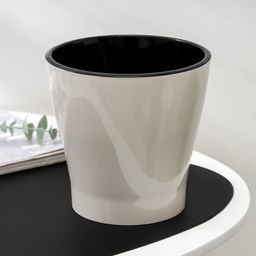 Цена за 2 шт. Кашпо для цветов со вставкой «Лея», 2.2 л, бежевое