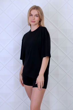 Арт. 9134 Пижама с шортами 42-50 (5 шт) Цвет:верх-черный,низ-черный - Калинка фото 8