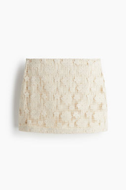 Minifalda efecto crochet