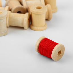 Набор деревянных катушек без покрытия, 15 шт., d=2×2.5 см