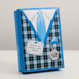 Цена за 5 шт. Подарочная коробка сборная 23 февраля, 21 х 15 х 5,7 см