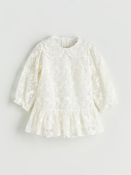 Pamuklu Dantel K?z Bebek Elbise