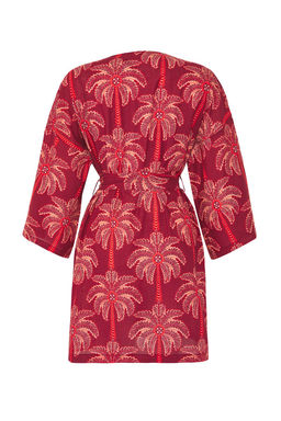 Palmiye Desenli Dokuma Midi 100% Pamuk Plaj Kimono&Kaftan TBESS25KM00029 - Trendyolmilla фото 6