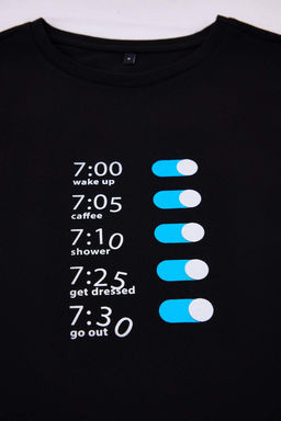 Siyah Regular Bask?l? Orme Pijama Tak?m? TMNSS26PT00001 - Trendyolmilla фото 3