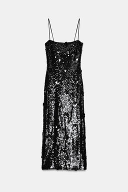 FLORAL SEQUIN MIDI DRESS - Zara фото 2