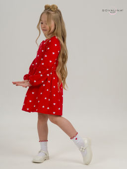 Платье Моана белые сердца на красном - Sovalina фото 20