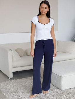 Футболка с фигурным вырезом каре из эластичного трикотажа кашкорсе - Vilatte фото 6