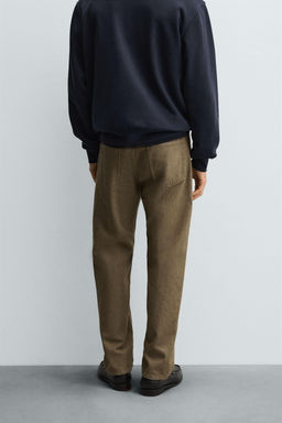 REGULAR FIT COTTON TROUSERS - Zara фото 3