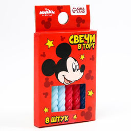 Набор свечей для торта С Днем Рождения, 8 штук, Микки Маус - Disney фото 3