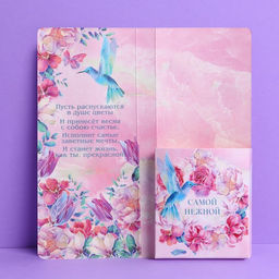 Цена за 10 шт. Открытка с местом под шоколадку «Самой нежной на 8 марта»