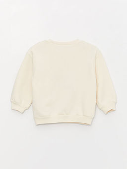 Bisiklet Yaka Uzun Kollu Bask?l? K?z Bebek Sweatshirt - Waikiki фото 2