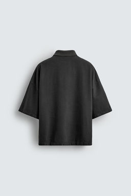 BOXY FIT EMBROIDERED POLO SHIRT