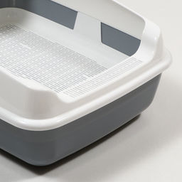 Лоток для кошек совок+ сетка 50.5×39×23 см, серый