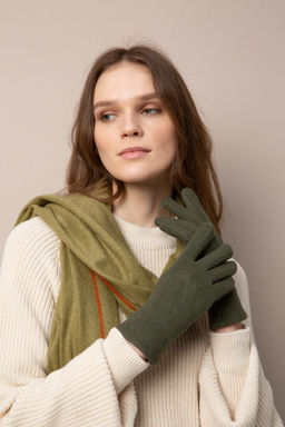 Перчатки из шерсти и полиэстера