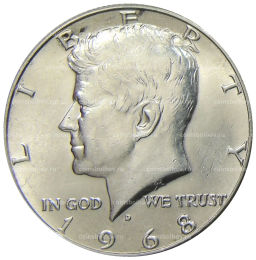 1/2 доллара (50 центов) 1968 года D США