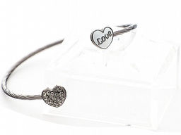 Браслетик Love PR3044 темн серебро