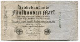Банкнота 500 марок 1922 года Германия