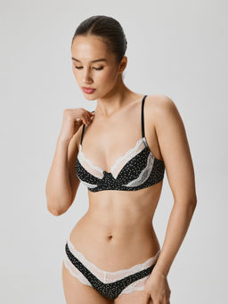 Infinity / Бюстгальтер с мягкой чашкой жен. Tina черно-белый - Infinity Lingerie фото 3