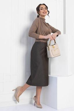 Юбка Иветта (коричневая) Ю12881-3М - Lt collection фото 7