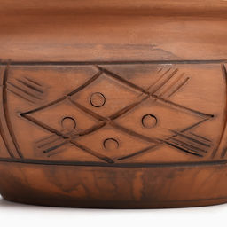 Жаровня Кунгурская керамика «Молочение», 3 л, керамика, коричневая