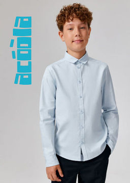 ACOOLA / Сорочка верхняя детская для мальчиков Hoppert голубой