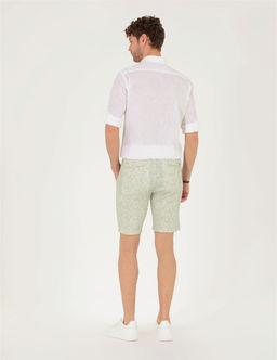 Haki Slim Fit Bermuda _ort