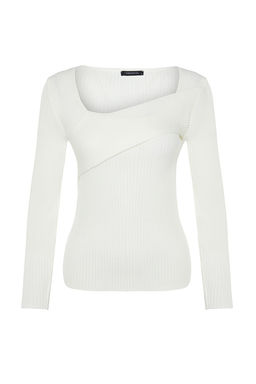 TRENDYOLMILLA Bordo Kare Yaka Triko Kazak TWOAW24KZ00114