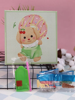 Алмазная мозаика на подрамнике Draw Me! Beautiful bear, (20*20 см)