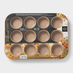 Форма для выпечки Magistro Shiny Diamond, 39.4×28.8×3.2 см, 12 ячеек, толщина 0.6 мм, антипригарное покрытие, коричневая