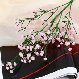 Цена за 2 шт. Цветы искусственные «Ветка гипсофилы», 1×53 см, розовые
