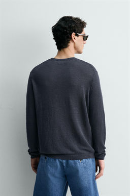 JERSEY REGULAR FIT 100% LINO / Crudo - Zara фото 3