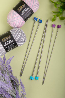 Спицы GAMMA прямые MK-20P сталь d 2.5 мм 20 см 2 шт под никель  фото 6