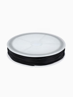 Цена за 2 шт. Нить силиконовая (резинка) d=0.7 мм, L=18 м, чёрная