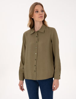 Haki Comfort Fit Uzun Kollu G_mlek - Pierre cardin фото 3